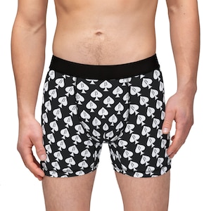 Cuckold Boxer Briefs | Sissy Beta Symbol Spade, Hotwife Lifestyle Underwear, Men Submissive Kink Gift, QOS Dom Sub Roleplay gift for him