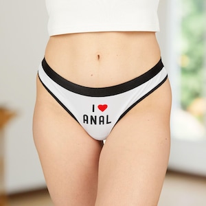 I love ANAL String, ondergoed voor sexy vrouwen, swinger lifestyle-kleding, sletjes, hotwife milf, grappig ondergoed,