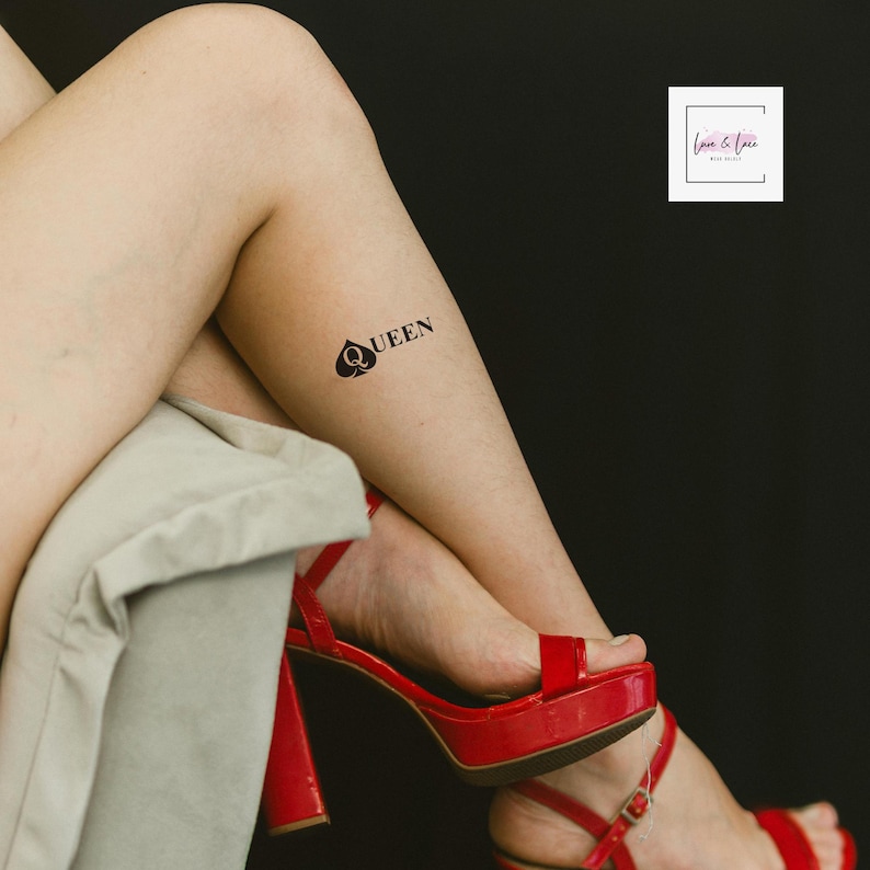 Queen Of Spades BBC Temporary Tattoo | QOS Sexy Hotwife Waterproof Tattoo, Wife Naughty  Sex, Bull Cuck Swinger, Pineapple Sex, Gift for her