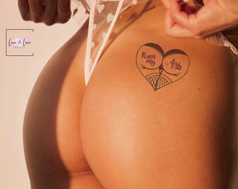 Ruin My Ass Temporary Sexy Tattoo for couples | 10X Tattoos back fun Anal