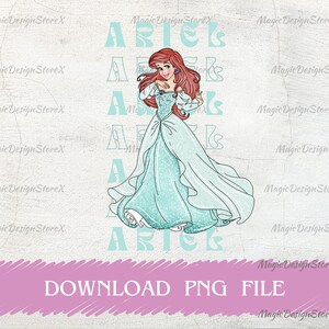 Ariel Watercolor Digital Art, Princess Ariel Png, Ariel Cricut Png, Ariel Clipart, Family Trip Png, Vacay Mode Png