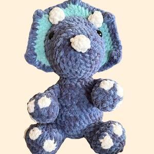 Crochet Triceratops Plushie