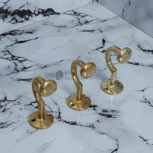 Handmade Brass Wall Hooks: Vintage Style Home Decor