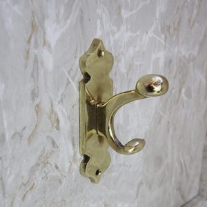 Handmade Brass Wall Hook: Rustic Decorative Coat Hanger