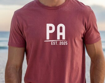 Camiseta Comfort Colors de Pensilvania, camiseta personalizada de Pensilvania, camiseta del Día del Padre, camiseta moderna de Pensilvania, regalo nuevo de Pensilvania, camiseta de Pensilvania (estación 2025), camiseta personalizada Comfort Colors para hombre