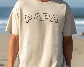 Comfort Colors Papa Shirt, Father's Day Shirt, Trendy Papa Shirt, New Papa Gift, Comfort Colors Men's Tee, Papa Christmas Gift, Birthday