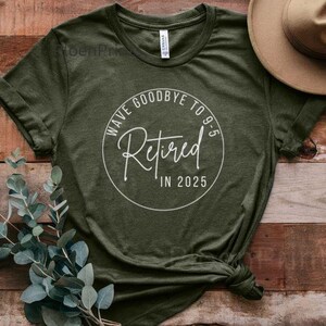 退職 T シャツ、女性向け退職ギフト、教師退職、2025 年退職、ベラ キャンバス T シャツ、退職看護師、2025 年退職予定