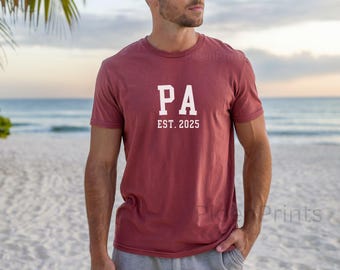 Camiseta Comfort Colors de Pensilvania, camiseta personalizada de Pensilvania, camiseta del Día del Padre, camiseta moderna de Pensilvania, regalo nuevo de Pensilvania, camiseta de Pensilvania (estación 2025), camiseta personalizada Comfort Colors para hombre