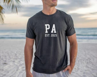 Camiseta Comfort Colors de Pensilvania, camiseta personalizada de Pensilvania, camiseta del Día del Padre, camiseta moderna de Pensilvania, regalo nuevo de Pensilvania, camiseta de Pensilvania (estación 2025), camiseta personalizada Comfort Colors para hombre