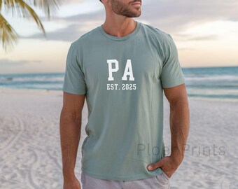Camiseta Comfort Colors de Pensilvania, camiseta personalizada de Pensilvania, camiseta del Día del Padre, camiseta moderna de Pensilvania, regalo nuevo de Pensilvania, camiseta de Pensilvania (estación 2025), camiseta personalizada Comfort Colors para hombre