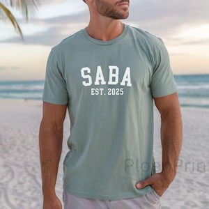Comfort Colors Saba Shirt, Custom Saba Tee, Father&#39;s Day Tee Shirt, Trendy Saba Est Tshirt, New Saba Gift, Custom Comfort Colors Men&#39;s Tee
