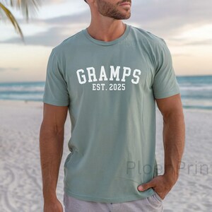 Comfort Colors Gramps Shirt, Custom Gramps Tee, Father&#39;s Day Shirt, Trendy Gramps Est 2025 Tshirt, New Gramps Gift, Comfort Colors Men&#39;s Tee