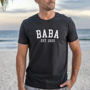 Comfort Colors Baba Shirt, Custom Baba Tee, Father&#39;s Day Shirt, Trendy Baba Tshirt, New Baba Gift, Comfort Colors Men&#39;s Tee, Baba Christmas