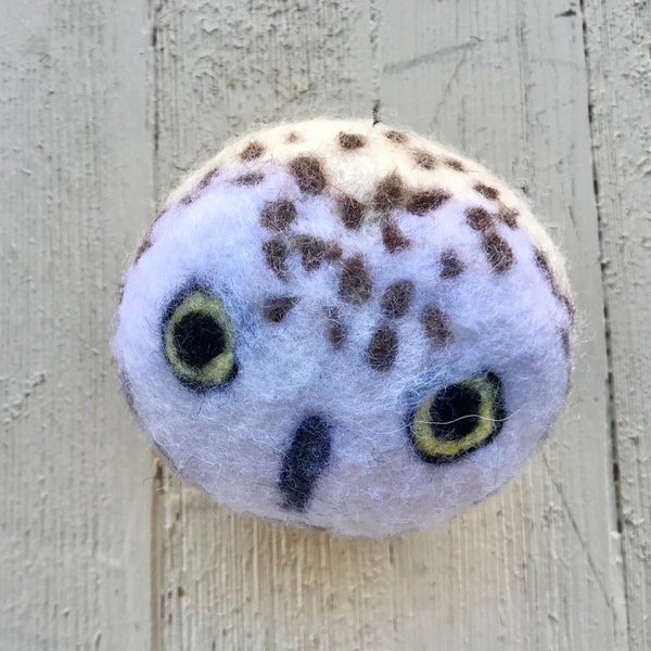 Snowy Owl Felted Wool Dryer Ball, Bird Toy Sculpture, Eco Dryer Ball Set, Natural Laundry