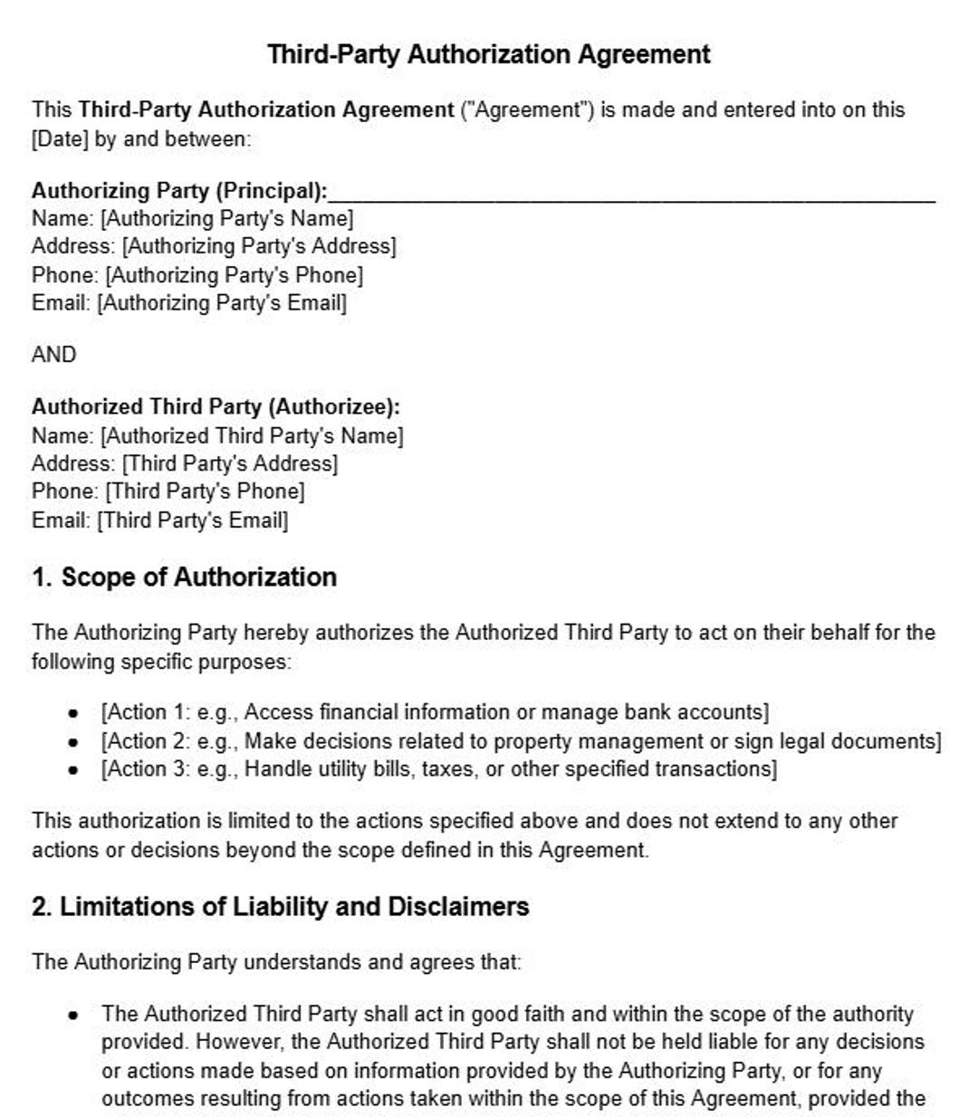 3rd Party Authorization Form - Etsy