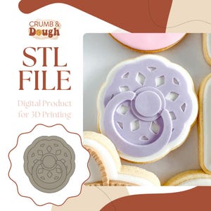 Pretty Baby Dummy Pacifier Cookie Stamp & Cutter STL File