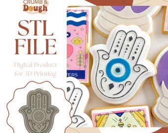 Hamsa Hand Cookie Stamp & Cutter STL File