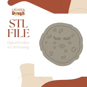 Cookie with Face Cookie Stamp & Cutter STL File