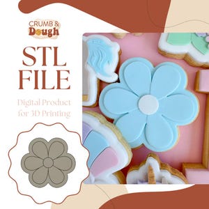 Daisy Flower Cookie Stamp & Cutter STL File