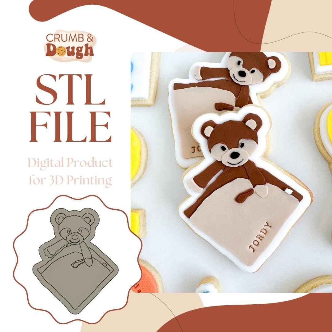 Banjo Bear Riff Raff Cookie Stamp & Cutter STL File - Etsy