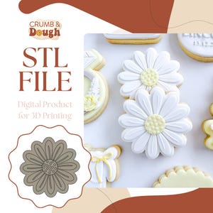 Daisy Flower Cookie Stamp & Cutter STL File