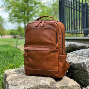 Vintage Brown Leather Coach Backpack - Etsy