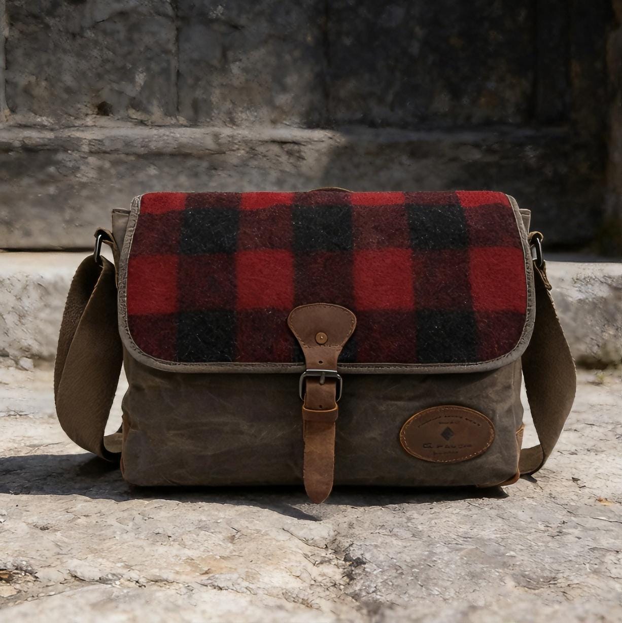 Plaid Messenger Bag - Etsy