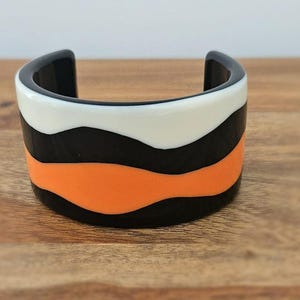 Manchette Suzanne Simili Cuir Orange