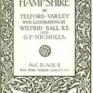 1926 Vintage Village Print Portchester Hampshire England image 2