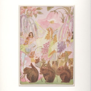 1914 Antique The May Queen Nymph Print by M.T. Penny Ross