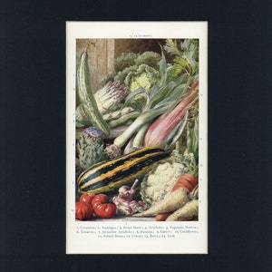 Vintage 1930&#39;s Fresh from Garden Harvest Farm Print