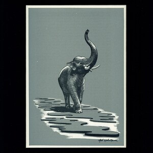 Sirdar the Elephant from Animal Tales, by  Ivan T. Sanderson Vintage 1946 Book Print