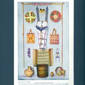 1932 Art of the American Native Indians Vintage Print