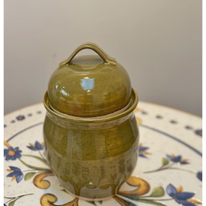 Pot de fermentation pour kimchi fait main, fermenteur en grès de 1,5 l avec joint hydraulique et poids