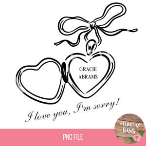 Gracie Abrams I Love You I'm Sorry Digital Download - Lyric Art