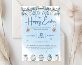 Easter invitation | Easter party invite | Easter egg hunt | easter brunch | digital & printable invitation | Edit in Canva