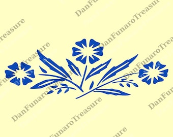 Retro Corningware Blue Cornflower Digital, Vintage Mom's Vintage Kitchen png, Blue Flower Pattern png, The Corning USA png