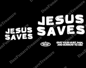Jesus Saves 2 Sided png,  Bible Verse png, Religious png, Christian png, Jesus Saves Gift, Digital File