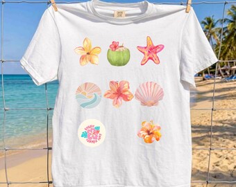 Endless Summer Surf PNG, Tropical Watercolor Beach Digital Download