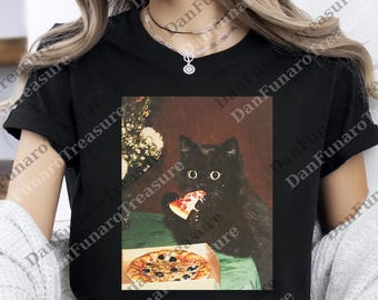 Cat Eating Pizza png, Cat Pizza Digital, Funny Cat Meme png, Silly Cat png, Novelty Cat png, Vintage Cat Pizza png, Cat Lover Gift