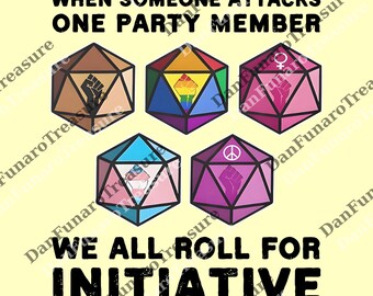 When Someone Attacks One Party Member We All Roll For Initiative png, Human Rights png, Vintage Dnd Meme png