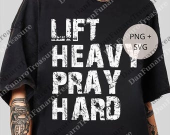 Lift Heavy Pray Hard png, Christian Digital, Christ Gym Buddy png, Gym png, Chistian Mom Gift,Boho Christian png, Gym Lover Gift