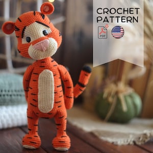 Crochet pattern cute Tigger PDF