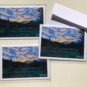 Carte de voeux Mount Livingstone, impression d'art acrylique, carte paysage de l'Alberta de Kananaskis, carte encadrante 5 x 7 pouces, carte pour toutes les occasions