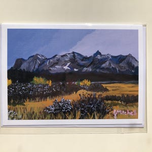 Carte de voeux Kananaskis, impression d'art acrylique, carte paysage Kananaskis 1, carte à encadrer 5 x 7 pouces, carte pour toutes les occasions