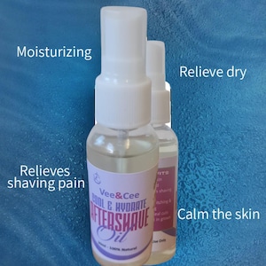 Gift For Him | jojoba oil,calycerin and essential oil | Natural Aftershave Men and women | vegan aftershave oil grooming accessory gift-30ml