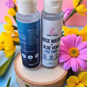 Rose Water Aloe Vera Face Mist – Hydrating Toner & Skin Soother–Natural Glow Spray – Uplifting, Calming, Radiance Boost,Facial Skincare Mist