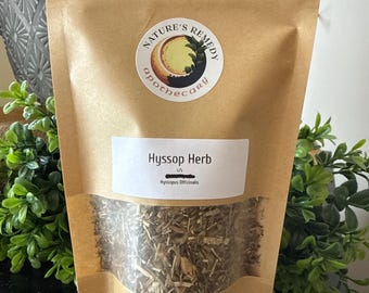 Hierba de hisopo / Hojas secas, cortadas y tamizadas para té, manualidades y herboristería.