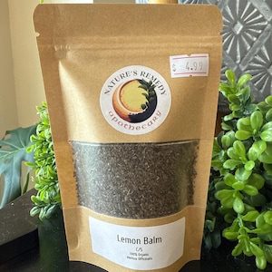 Organic Lemon Balm Leaf: Dried Melissa Herb for Tea & Ritual