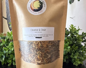 Cleanse & Clear Herbal Tea Blend | Burdock, Dandelion, Ginger, Red Clover, Peppermint